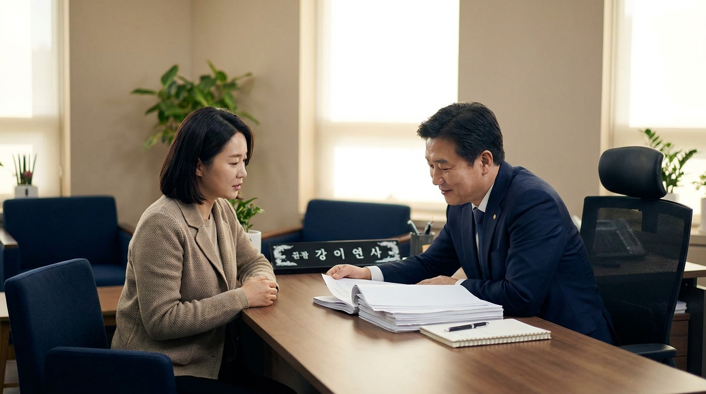 이혼 상담 — 변호사와 이혼 상담을 진행하는 모습, 법무법인 존재
