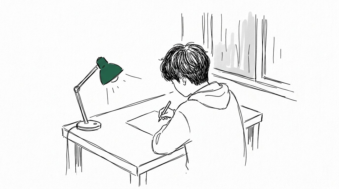소년재판 반성문 작성법 일러스트