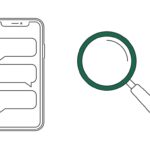 메시지 부정행위 입증 일러스트