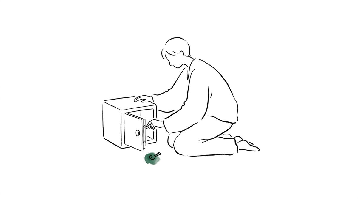 외도 발견 후 재산 확인 일러스트