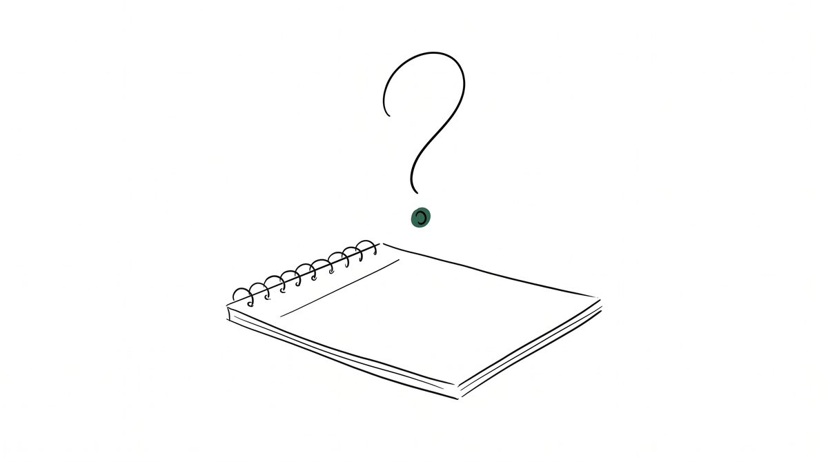 달력 위 물음표가 놓인 라인 일러스트